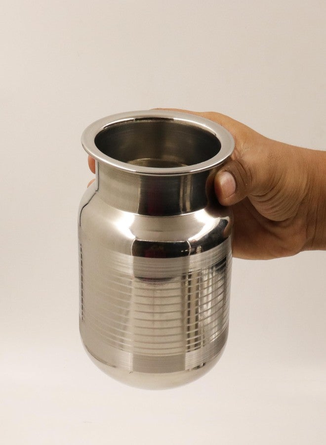 Spillbox Stainless Steel Lota|Kalash|Sombu|Theertha Sembu | Vessel |Jug | Karwachauth | Diwali | Mandir Wedding|Kamandal|Gangajal|Water Gangotri|Chambu[Weight:160g Capacity:650ml]-SS More Sombu - Image 5