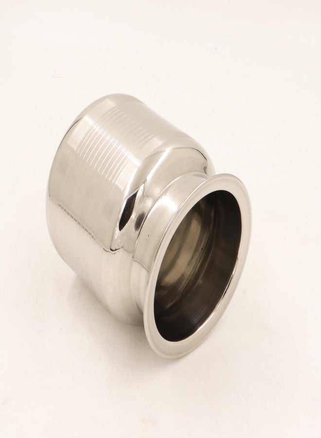 Spillbox Stainless Steel Lota|Kalash|Sombu|Theertha Sembu | Vessel |Jug | Karwachauth | Diwali | Mandir Wedding|Kamandal|Gangajal|Water Gangotri|Chambu[Weight:160g Capacity:650ml]-SS More Sombu - Image 3