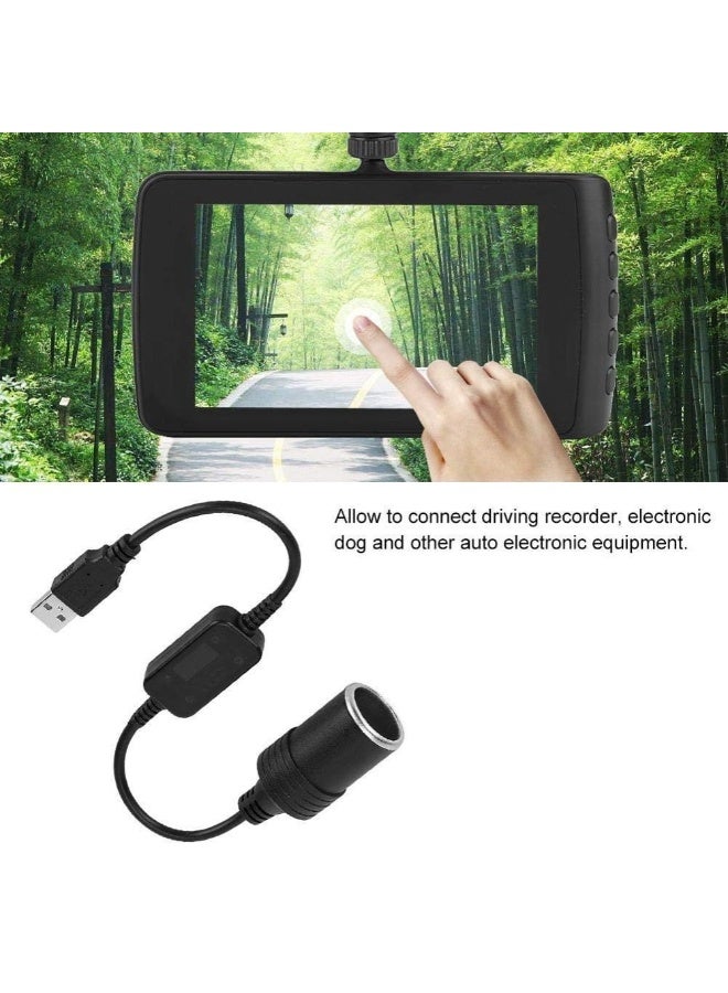 McDou 5V to 12V Car USB Cigarette Lighter Adapter,Socket Converter Adapter Male to Female,for Driving Recorder DVR Camera GPS E-Dog and Other Electronics - Image 4