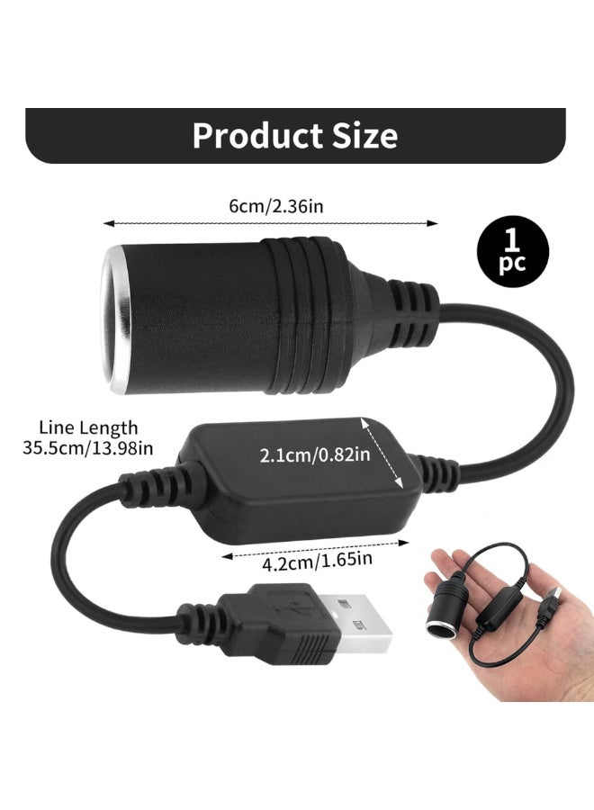 McDou 5V to 12V Car USB Cigarette Lighter Adapter,Socket Converter Adapter Male to Female,for Driving Recorder DVR Camera GPS E-Dog and Other Electronics - Image 3