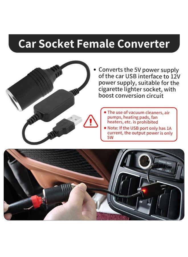 McDou 5V to 12V Car USB Cigarette Lighter Adapter,Socket Converter Adapter Male to Female,for Driving Recorder DVR Camera GPS E-Dog and Other Electronics - Image 5