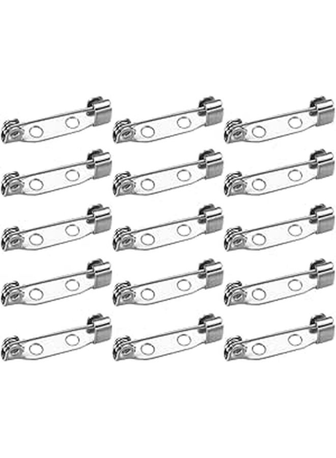 Silver Alloy Safety Pins 400pcs with Lock Head for DIY Jewelry Sewing Crafts Clothes - Image 1