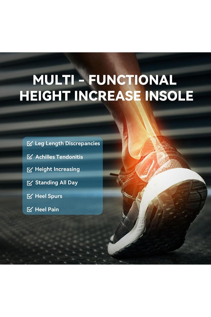 بوفان رفع الكعب، 4 طبقات من الجل بسمك بوصة واحدة لرفع الأحذية للنساء ذوات الساقين غير المتساويتين، مصاعد كعب تقويمية قابلة للتعديل لألم الكعب وتفاوت طول الساق، نعل كعب إسفيني 1/4 بوصة 1/2 بوصة 3/4 بوصة (مقاس صغير، زوج واحد) - Image 3