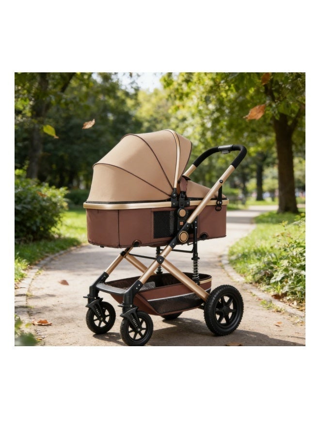 DOOKOO Reversible Trip Baby Stroller | Excellent Shocker | Forward & Parent Facing | Wide Cannopy & Seat | 5-Point Safety Harness | Reversible Handle | Adjustable Backrest | Extra Storage Space | Big Basket | Large Size Breathable Travel Stroller | One Hand Easy Foldable Stroller for Airplane Travel - Image 2