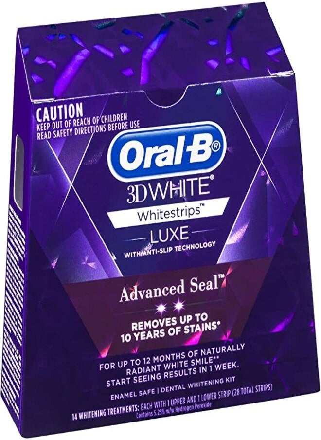 Oral-B - Oral-B 3D White Luxe Advance Seal Whitestrips, 14 Treatments - Image 1