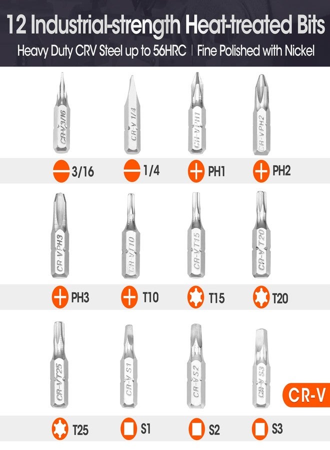 ValueMax 13-in-1 Multi-bit Ratcheting Screwdriver Set Tool All in One, Portable Multi-purpose Ratchet Screw-driver, Slotted/Philips/Torx/Square - Image 3