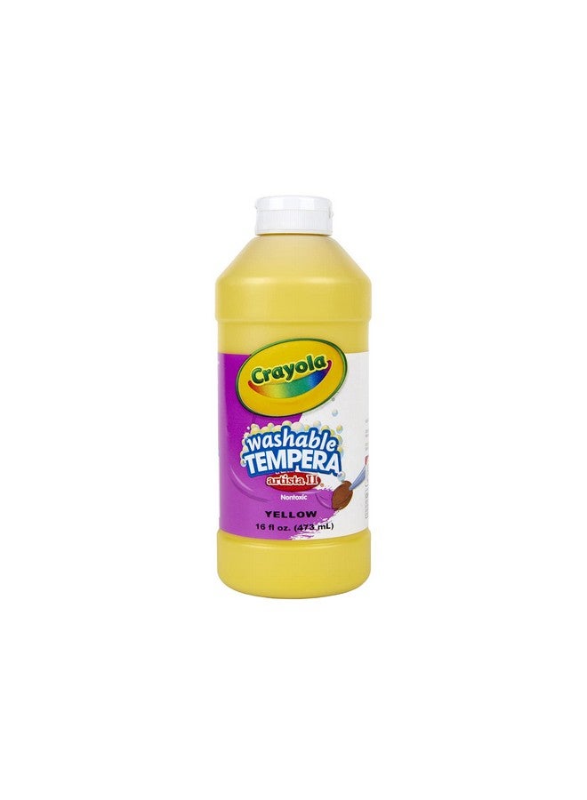 Crayola Artista Ii Washable Tempera Paint Yellow (16Oz) Kids Arts & Crafts Supplies Easy Squeeze Bottle Nontoxic - Image 2