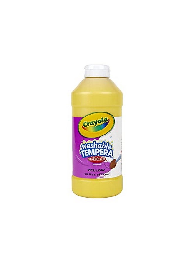 Crayola Artista Ii Washable Tempera Paint Yellow (16Oz) Kids Arts & Crafts Supplies Easy Squeeze Bottle Nontoxic - Image 1
