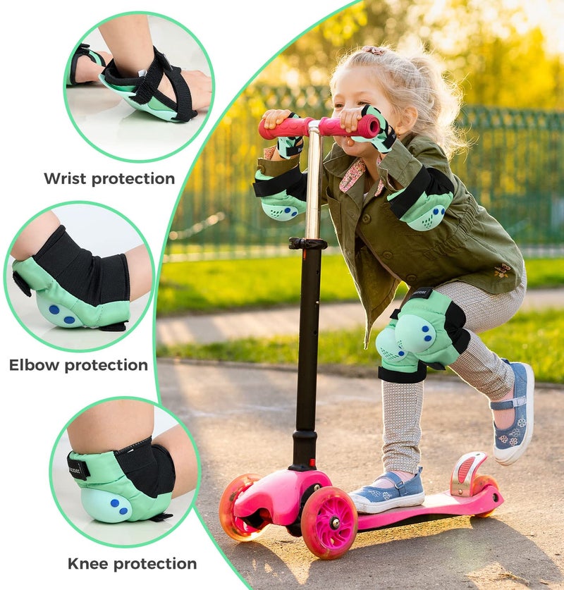 Bosoner Kids/Youth Knee Pad Elbow Pads for Roller Skates Cycling BMX Bike Skateboard Inline Rollerblading, Skating Skatings Scooter Riding Sports - Image 2