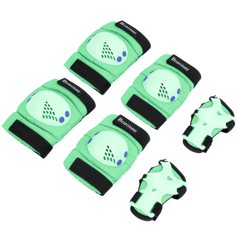 Bosoner Kids/Youth Knee Pad Elbow Pads for Roller Skates Cycling BMX Bike Skateboard Inline Rollerblading, Skating Skatings Scooter Riding Sports - Image 1