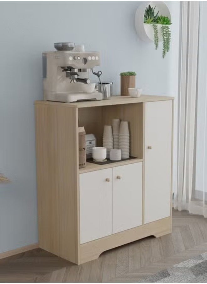 AGD Multipurpose MDF Coffee Cabinet with Large Storage Capacity for Entryway, Living Room or Office 80*40*90cm  - Image 2