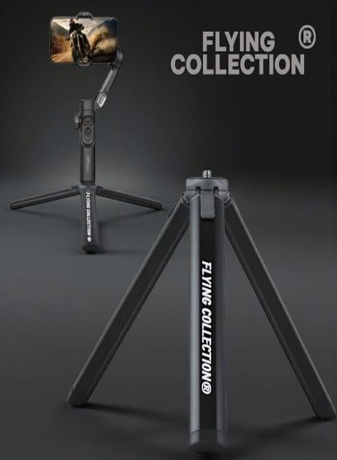 FLYING COLLECTION® Metal Alloy Mini Tripod Stand | Portable Tabletop Tripod with 1/4" Screw Mount | Compatible with DSLR, Action Camera & Mobile Holder | Compact Vlogging Grip Stand (Black) - Image 5