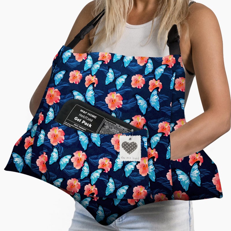 W&F HOME Hysterectomy Pillow for Abdominal Surgery, C Section Pillows, Post Hysterectomy Recovery Must Haves, Recovery Gifts Products, After Surgeries Tummy Tuck Pillow, Heart Surgery Pillows - Butterflies - Image 1