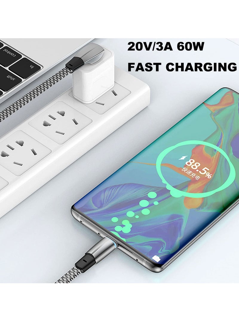 Y&D USB C Cable Samsung Fast Charging Cord Right Angle 90 Degree - Image 2