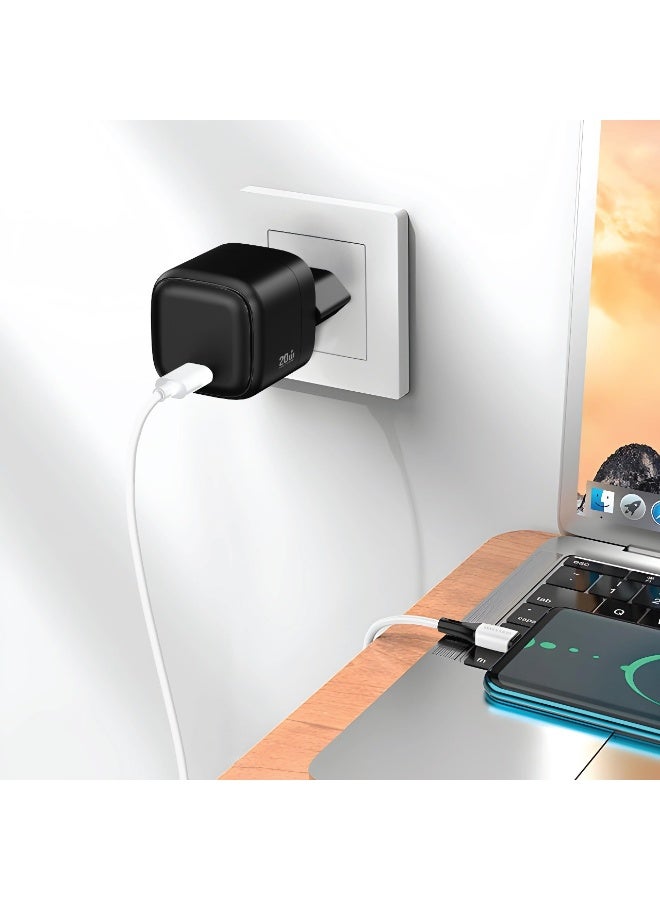 GREEN LION NEXIO Single Port Wall Charger EU Plug 20W 1C / Charging Protection / USB-C Port -Black - Image 2