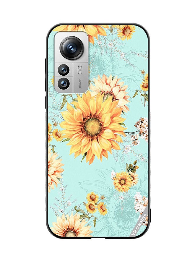 VR CREATIVE Protective Case Cover For Xiaomi 12 Pro Flower Design Multicolour - Image 1