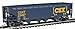 Walthers Trainline Offset HopperReady to RunCSX Transportation Blue Yellow Boxcar Logo 9311425 HO Scale Model Railroad Freight Model - Image 3