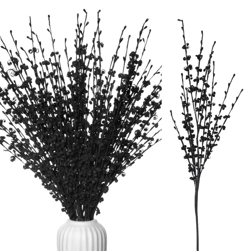 Wootkey 5pcs 29.5" Faux Jasmine Artificial Flowers Tall Black Floral Branches Stem for Home Wedding Vase Filler Anniversary Party DIY Decoration Flowers - Image 1