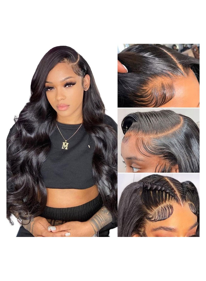 Estelle Body Wave Lace Front Wigs Human Hair Pre Plucked with Baby Hair Bleached Knots Glueless Brazilian Virgin 13x4 Lace Frontal Wigs for Black Women Natural Color - Image 1