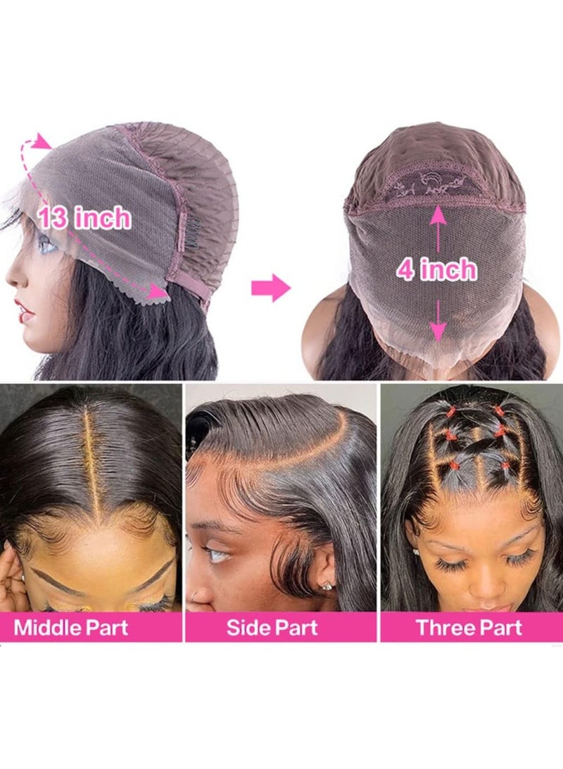 Estelle Body Wave Lace Front Wigs Human Hair Pre Plucked with Baby Hair Bleached Knots Glueless Brazilian Virgin 13x4 Lace Frontal Wigs for Black Women Natural Color - Image 5