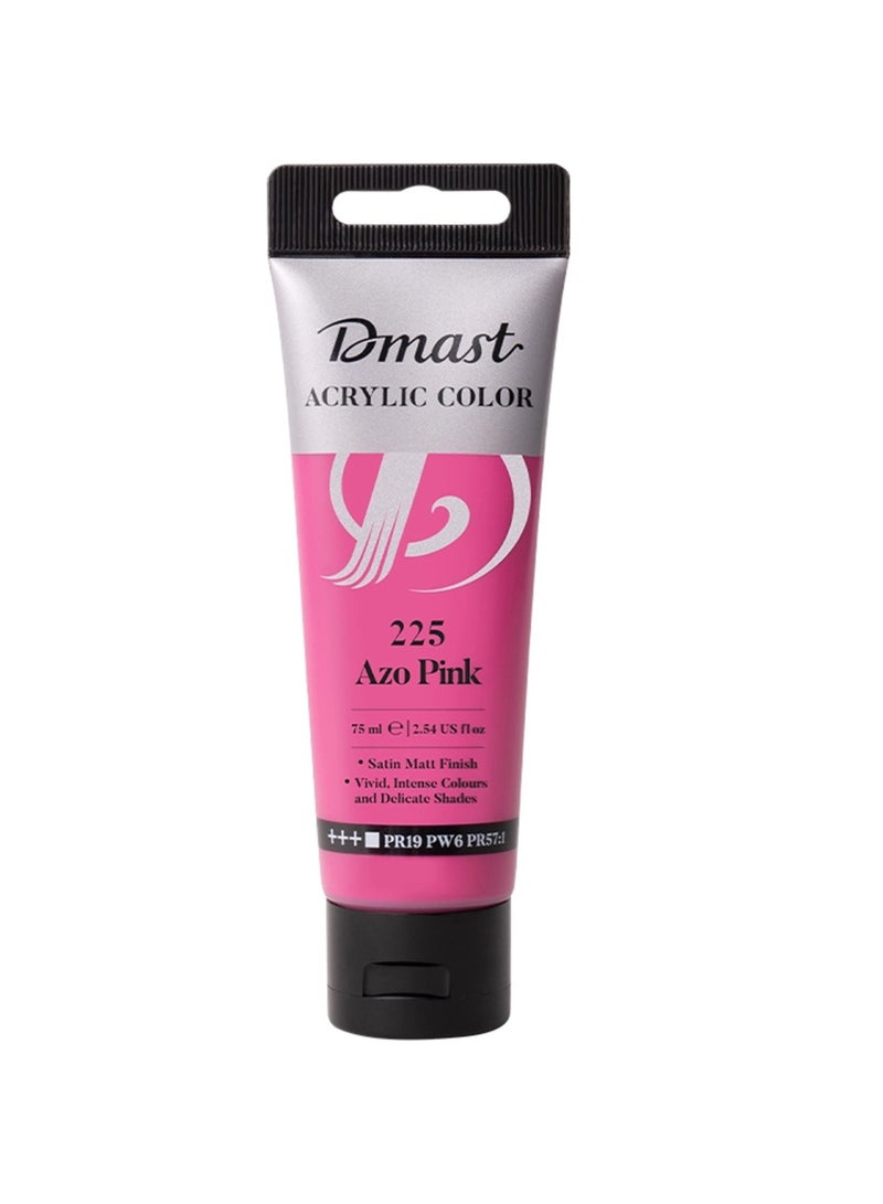 Dmast 1-Piece Acrylic Paint Tube 75ml Content Azo Pink - Image 1