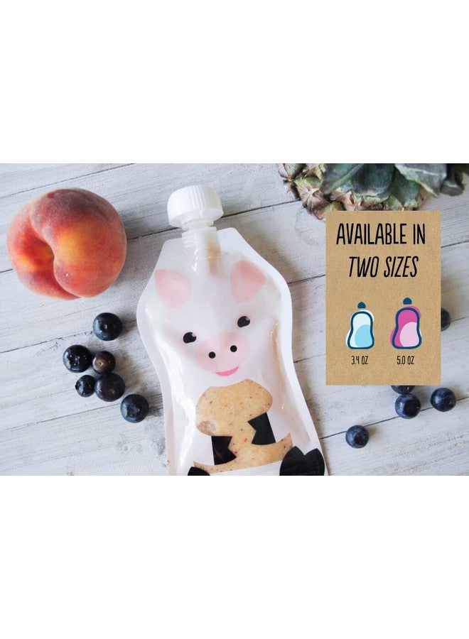 Squooshi Reusable Baby Food Pouches for Toddlers | BPA Free Plastic, Food Safe, Freezer Safe | Refillable for Applesauce Yogurt & Puree Squeeze Pouch | 6 Pack | 3.4 oz - Image 3
