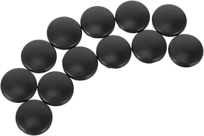 Black Plastic Screw Caps 12pcs Self Adhesive Car Door Bolt Cover Protector Automotive Modification Accessories - Image 1