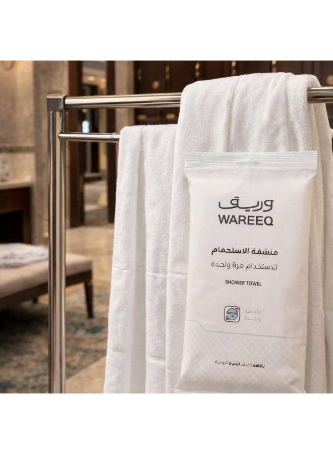 Wareeq 5 Disposable Shower Towels Ultra Absorbent 160x80 CM - Image 5