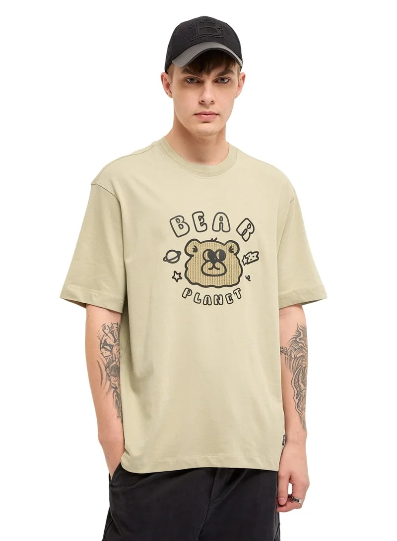 THE BEAR HOUSE Men’s Cotton T-Shirt – Soft, Breathable & Comfortable, Perfect for Casual Wear, Ideal for Everyday & Summer Wear