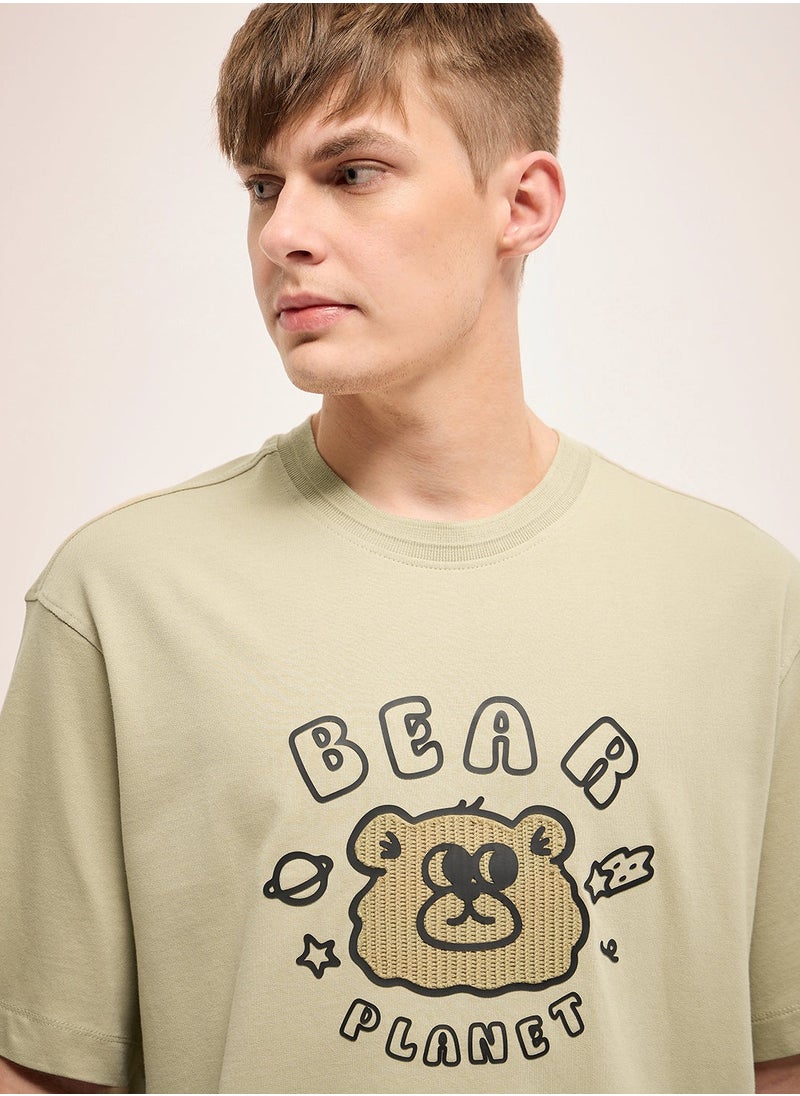 THE BEAR HOUSE - Men’s Cotton T-Shirt – Soft, Breathable & Comfortable, Perfect for Casual Wear, Ideal for Everyday & Summer Wear - Image 1