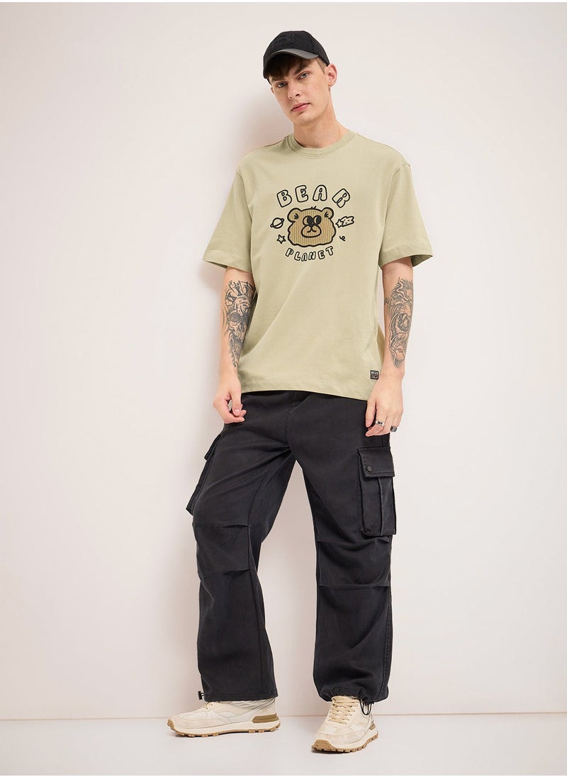 THE BEAR HOUSE - Men’s Cotton T-Shirt – Soft, Breathable & Comfortable, Perfect for Casual Wear, Ideal for Everyday & Summer Wear - Image 1