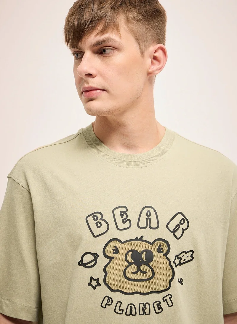 THE BEAR HOUSE Men’s Cotton T-Shirt – Soft, Breathable & Comfortable, Perfect for Casual Wear, Ideal for Everyday & Summer Wear