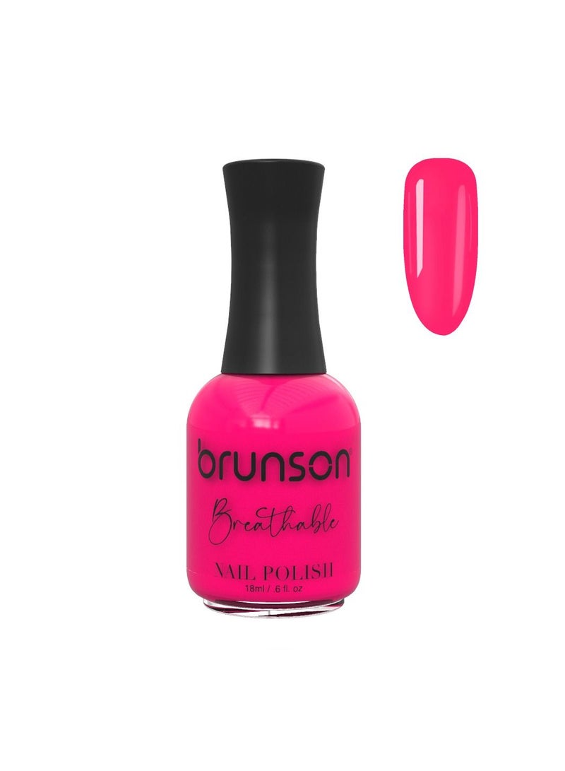 Brunson Breathable Nail Polish Halal Nail Lacquer Wudu friendly Quick Dry long lasting but easy peel off Glossy Shine Water Based Nail paint 18ml