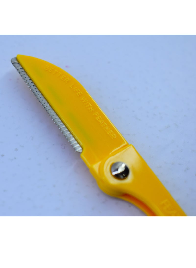 Feather-Flamingo 8 Pieces Flamingo Ladies Razor For Facial And Body Hair Yellow  - Image 2