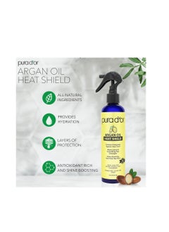 Pura d'or Heat Shield Argan Oil 8 fl oz 237 ml  - Image 3