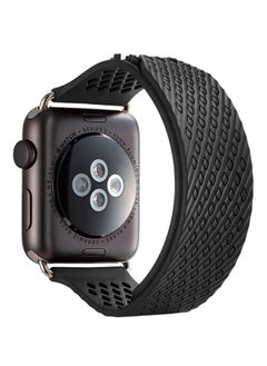 NIBEMINENT Milanese Loop Replacement Strap For Apple Watch Series 3/2/1 Black  - Image 2