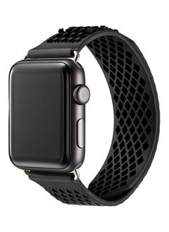 NIBEMINENT Milanese Loop Replacement Strap For Apple Watch Series 3/2/1 Black  - Image 3
