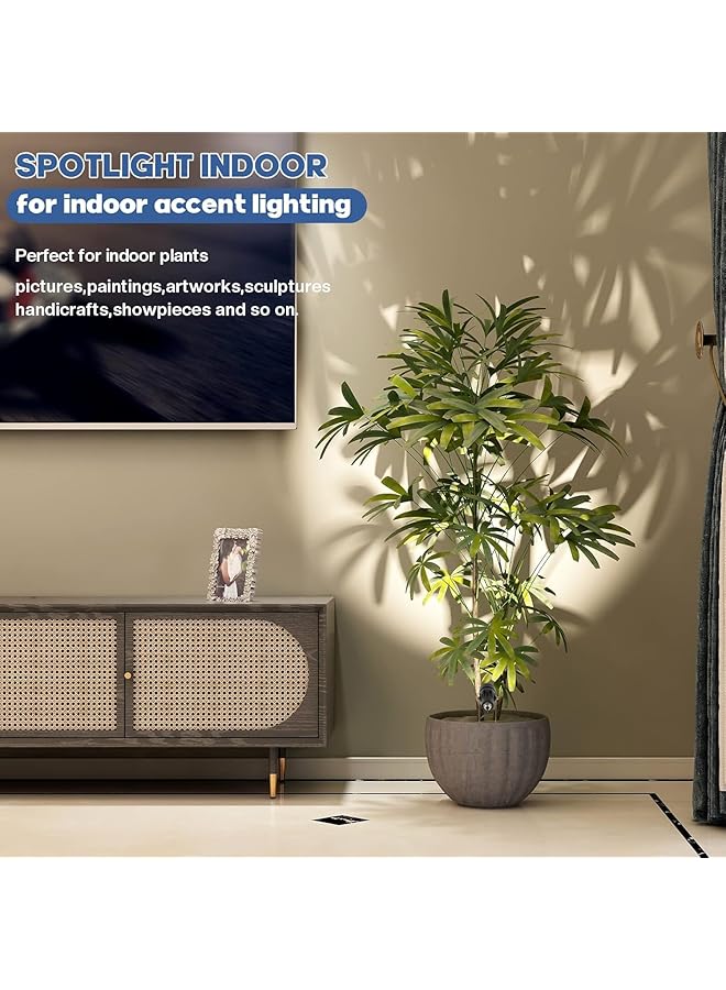 erorex Indoor Led Spot Lights 3W Uplighting With Remote Control Dimmable And Timer Adjustable 3000K 4000K 6000K Floor Spot Lights For Plants Pictures Artwork Usb Powered 2 Pack - Image 2