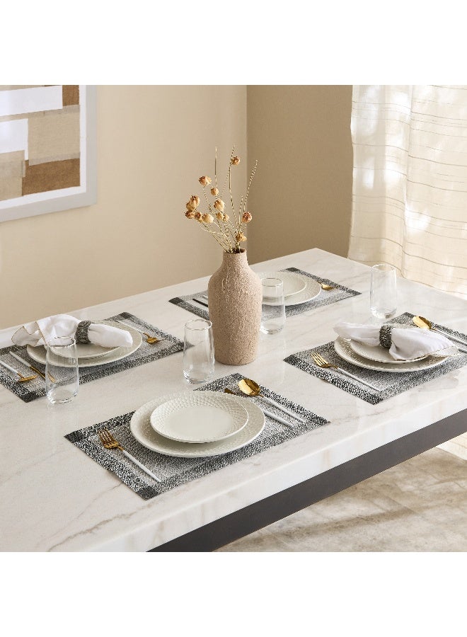 Home Box Essential Slub PVC Placemat Set for Dining - Image 5