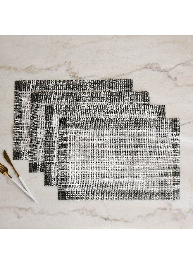 Home Box Essential Slub PVC Placemat Set for Dining - Image 1