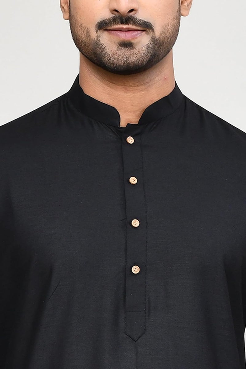 Polyfab Hathkargha Cotton Kurta for Men | Full Sleeve Regular Fit Kurta with Mandarin Collar | Traditional, Festive & Wedding Ethnic Wear - Image 5