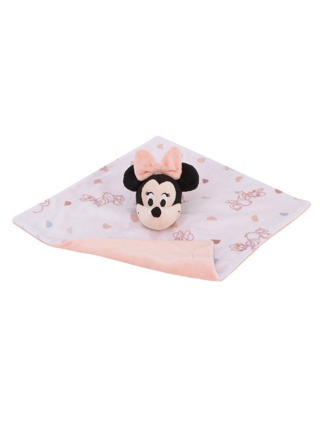 NoJo Disney Minnie Mouse White, Light Blue, and Peach Super Soft Security Baby Blanket with Plush Minnie Mouse Head - Image 5