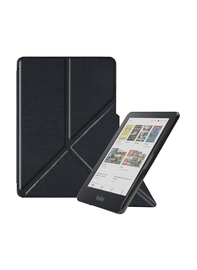 General - Stand Case Compatible with 6'' Kobo Clara BW eReader Ebook Pocket Pouch Premium Leather Multiangle Origami Model N365 Protective Shell Cove - Image 1