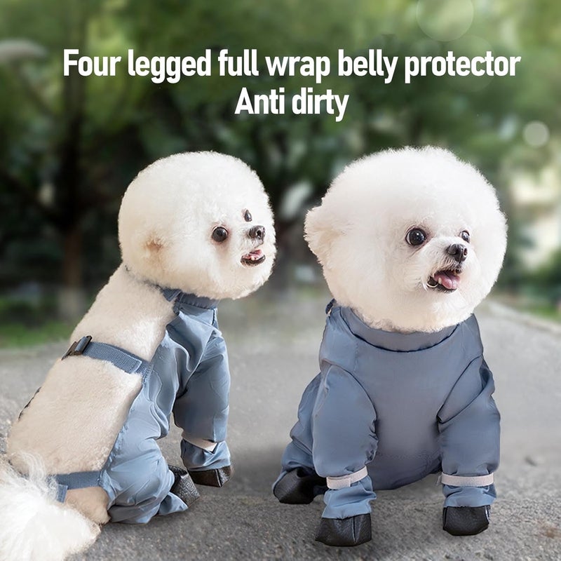 Depisuta Dog Boots Leggings, Water Proof Anti Slip Dog Suspender Boots for Rainy Days, Adjustable Dirty Proof Dog Pants with Foot Protectors for Outdoor Walking, Running, Hiking (XL) - Image 3