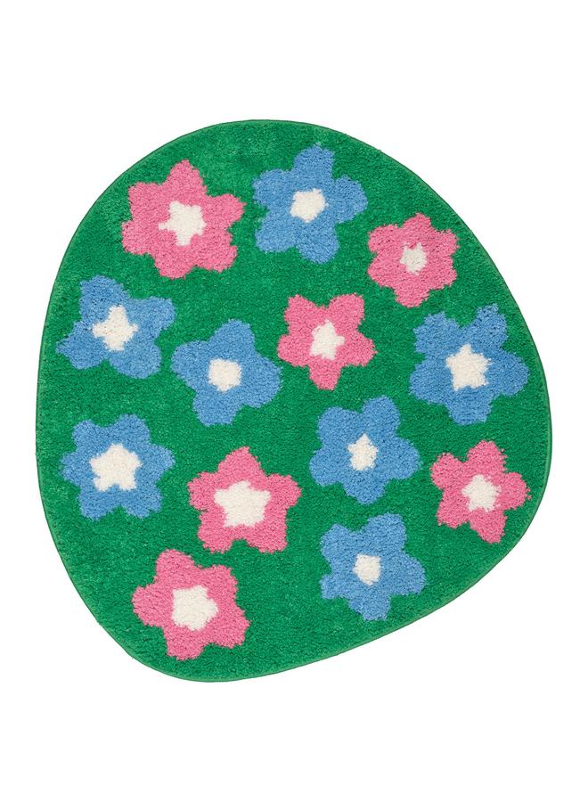 erorex Bath Mat, Floral Pattern/Multicolour, 60X65 Cm - Image 1