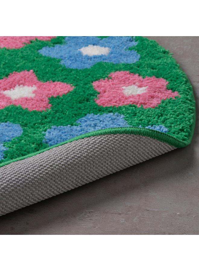 erorex Bath Mat, Floral Pattern/Multicolour, 60X65 Cm - Image 4