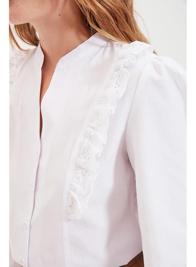 ترينديول قميص نسائي بتفاصيل معالجة - Image 3