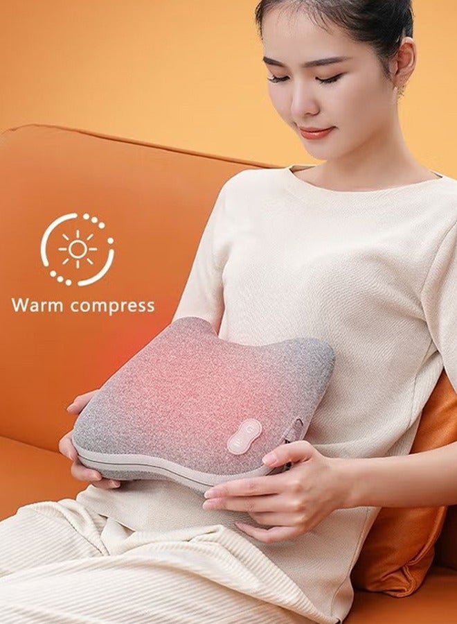 بلومنغ تايم مدلك العمود الفقري العنقي ، الظهر ، الخصر ، الكتف ، واقي الرقبة ، العجن والتدفئة ، وسادة تدليك السيارة متعددة الوظائف لكامل الجسم ، وسادة تدليك السيارة-نموذج المكونات القياسية البريطانية - Image 1