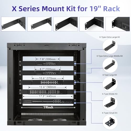 PhyinLan Rack Mount Kit for 17.3 inch Switches, Adjustable Rack Ears for Buffalo Tech, Cisco, NETGEAR,Dell, D-Link, Linksys and TRENDnet Products, Adjustable Hole Distance 14-29mm - Image 4