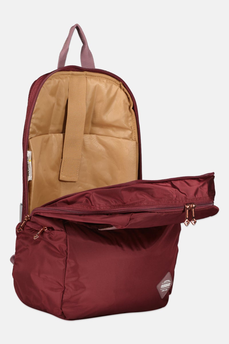 AMERICAN TOURISTER Women Brand Logo Backpack, Maroon  - Image 3